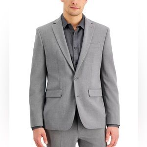 INC Slim-Fit Gray Solid Suit